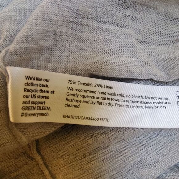 Eileen Fisher Tencel Linen Blend A-Line Long Lightweight Cardigan Sweater XL - Picture 8 of 8